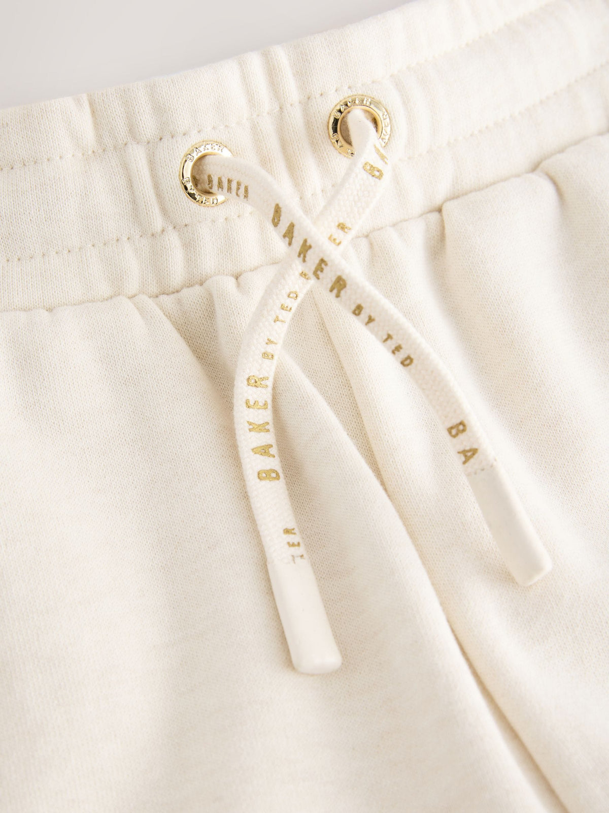 Baker by Ted Baker Cream 2 Piece Marl Lace Trim Zip-Through Hoodie & Joggers Set