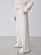 Baker by Ted Baker Cream 2 Piece Marl Lace Trim Zip-Through Hoodie & Joggers Set