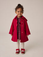 Red Hooded Coat With Wool (3mths-10yrs)