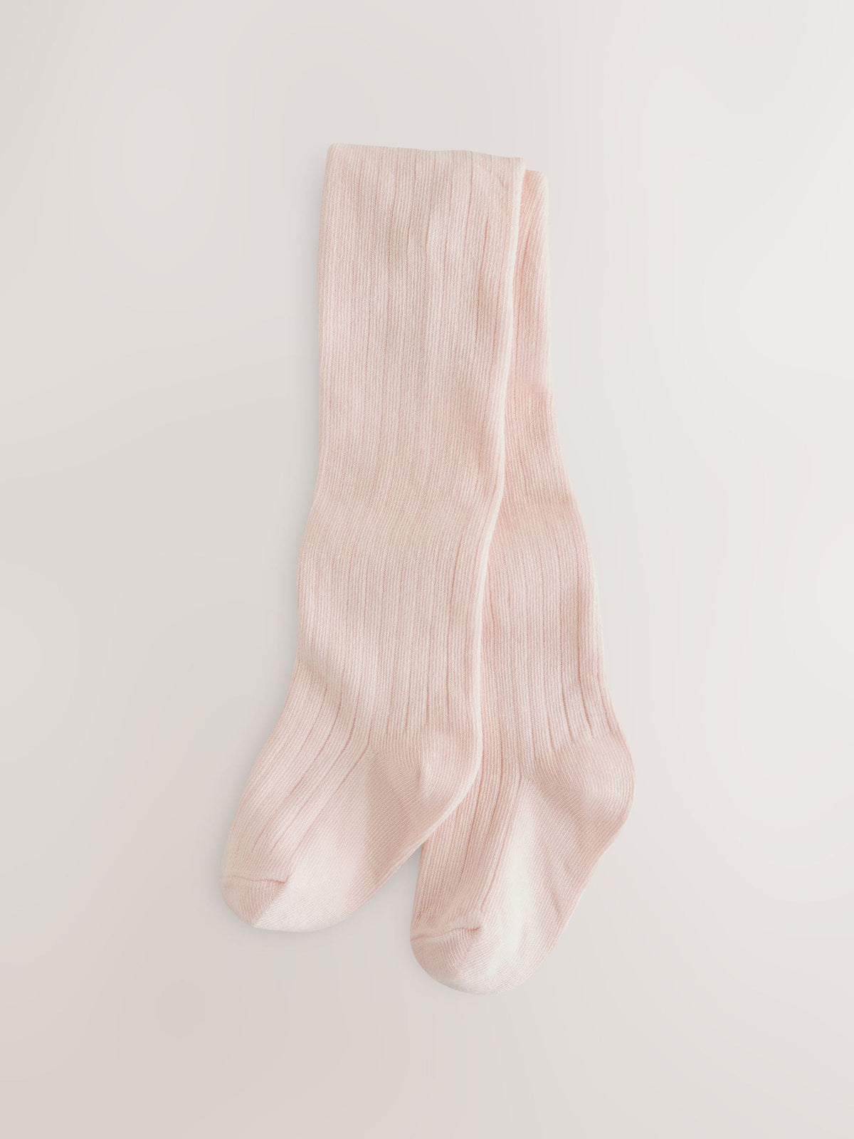 Pink/White Rib Baby Tights 3 Pack