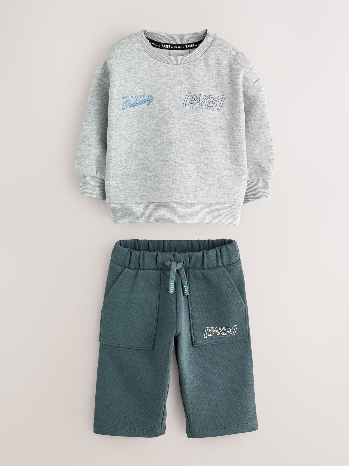 Baker by Ted Baker Graphic Sweatshirt and Wide Leg Jogger Set