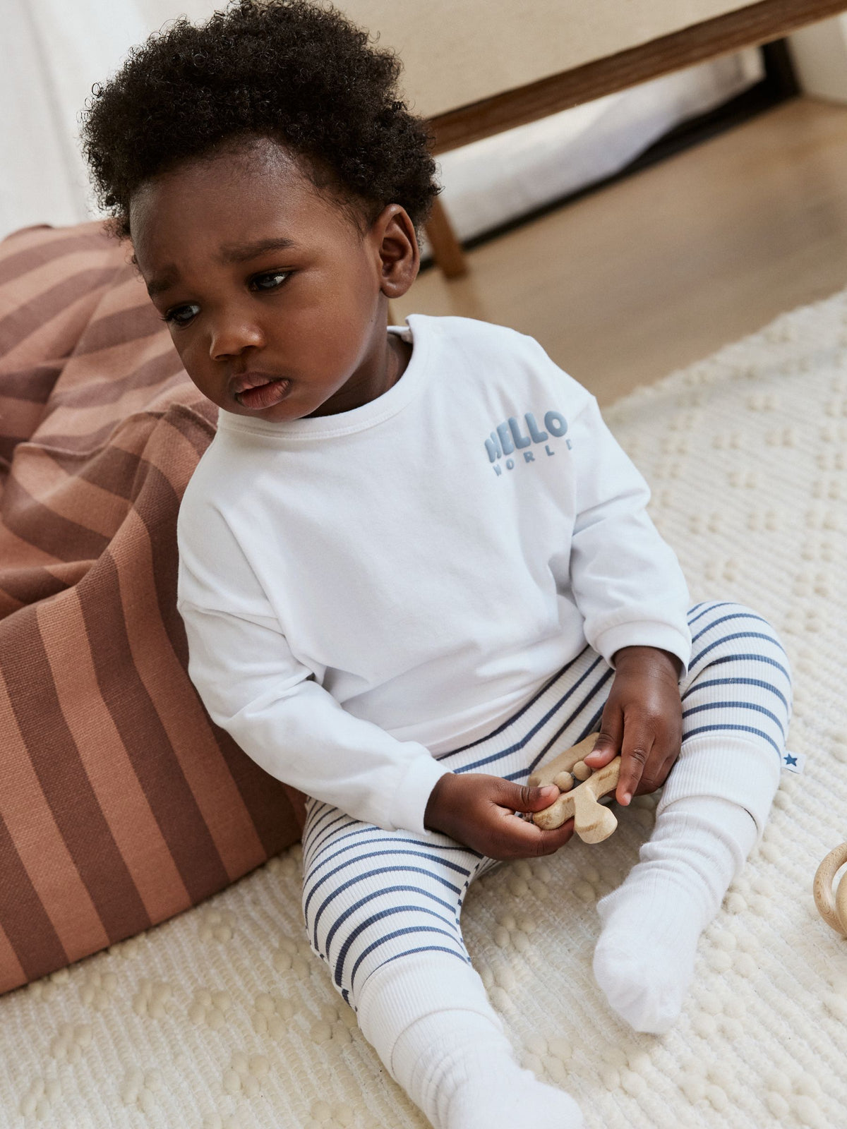 Blue Jersey Jacket, Bodysuit and Leggings Baby Set 3 Piece (0mths-2yrs)