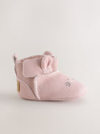 Pink Bunny Suede Baby Pull-On Boots (0-24mths)