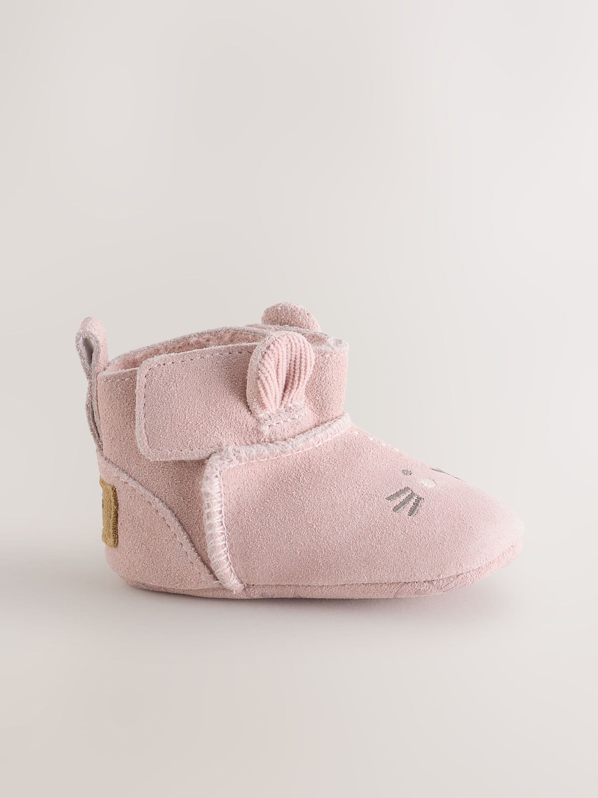 Pink Bunny Suede Baby Pull-On Boots (0-24mths)