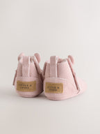 Pink Bunny Suede Baby Pull-On Boots (0-24mths)