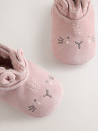 Pink Bunny Suede Baby Pull-On Boots (0-24mths)