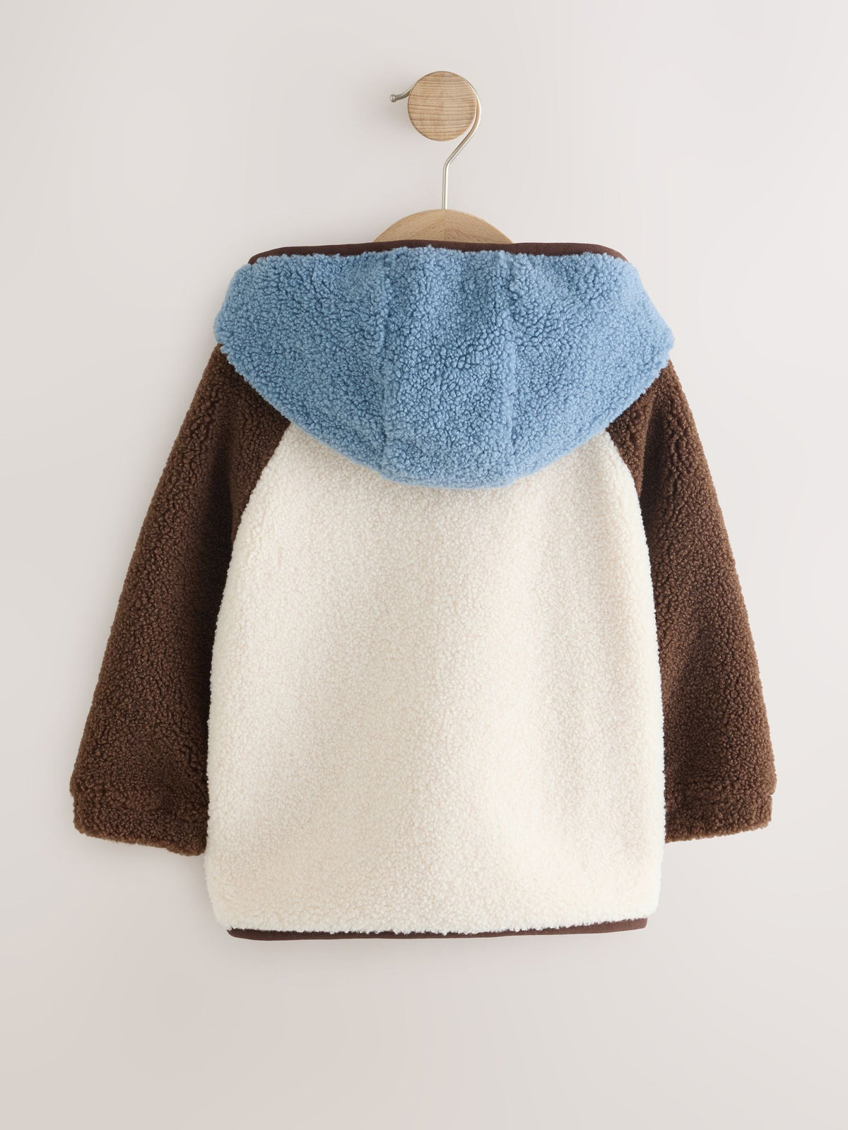 Neutral/Tan Colourblock Hooded Fleece (3mths-7yrs)