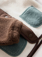 Neutral/Tan Colourblock Hooded Fleece (3mths-7yrs)