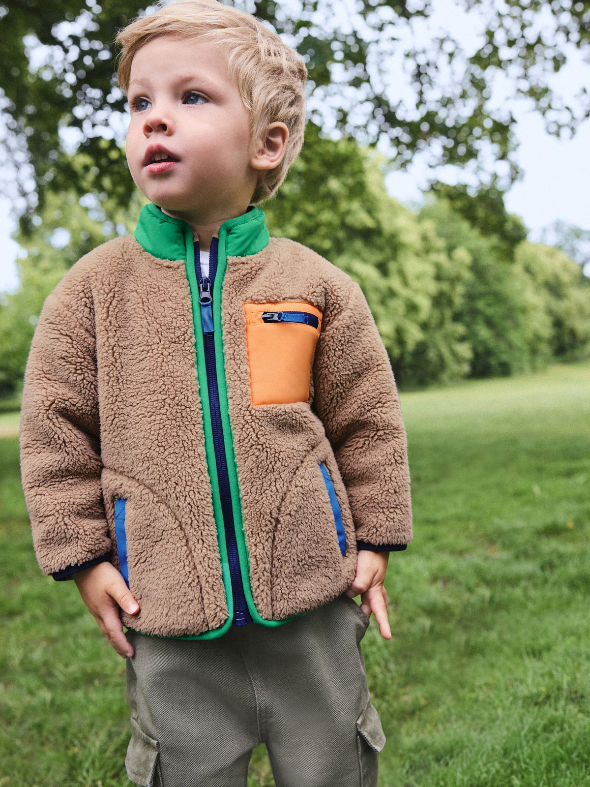 Multi Bright Ecru Zip Up Fleece (3mths-7yrs)