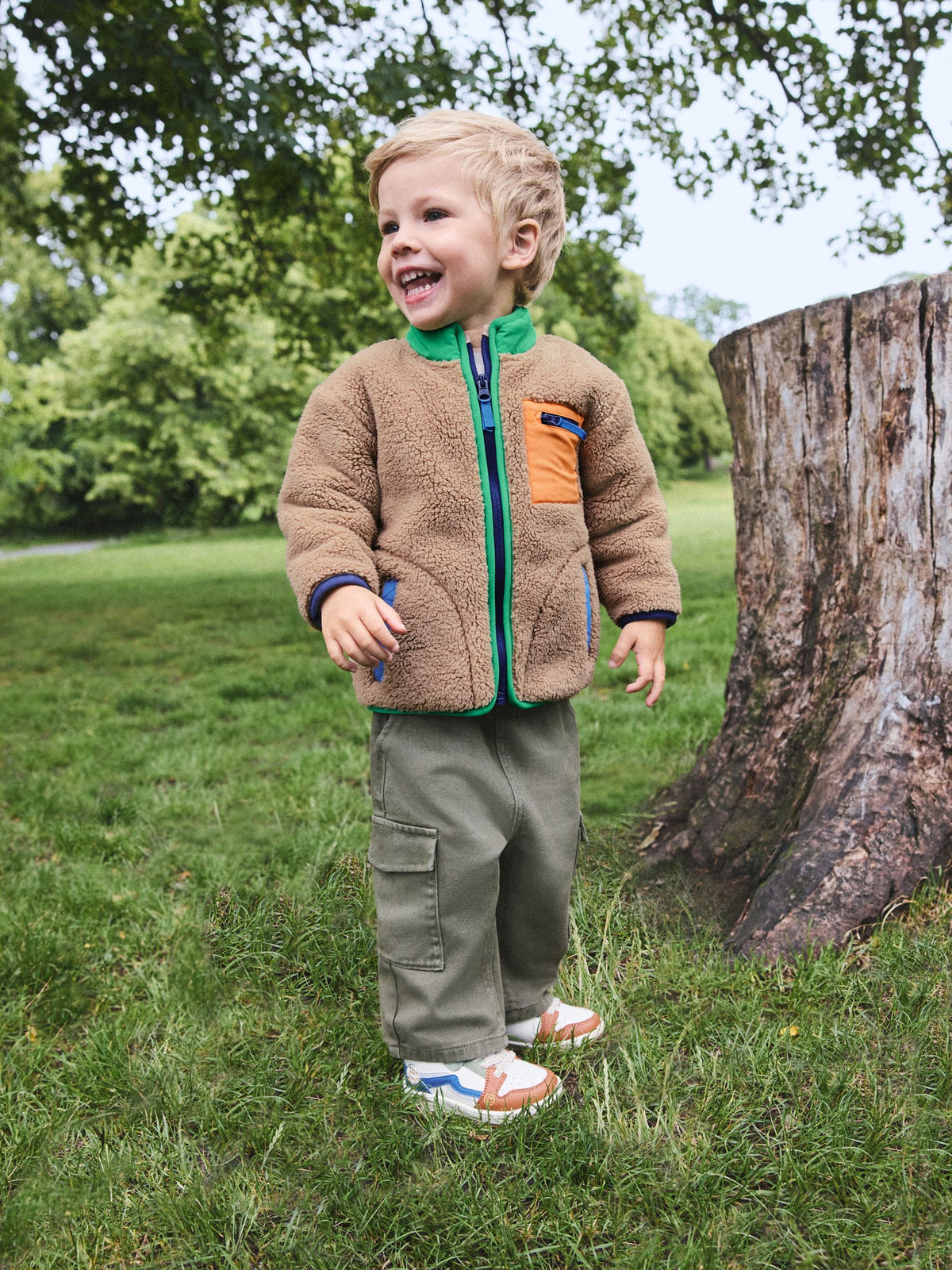 Multi Bright Ecru Zip Up Fleece (3mths-7yrs)