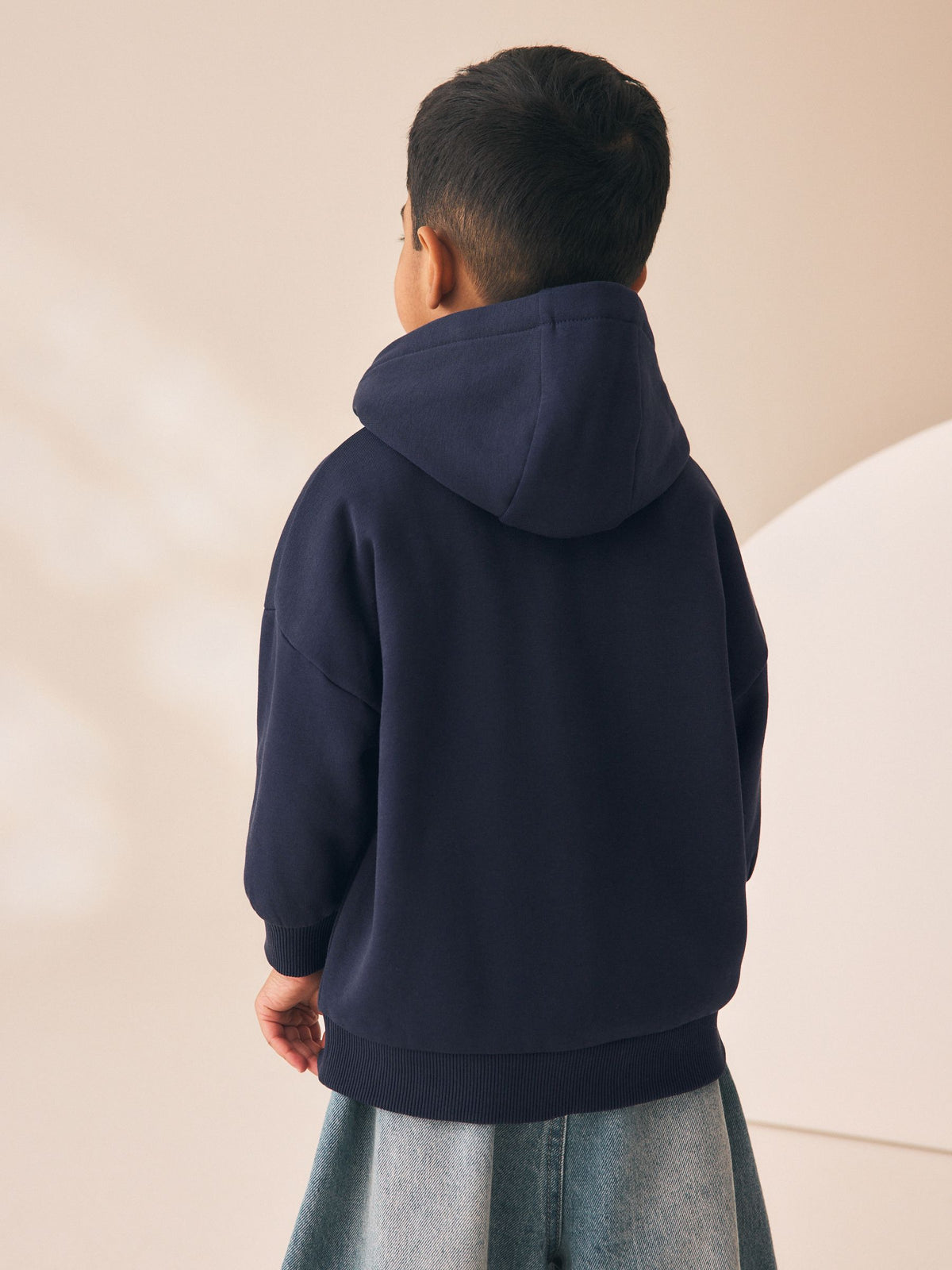 Navy Applique Safari Long Sleeve Hoodie (3mths-7yrs)