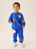 Dark Blue Crew Neck Joggers Set (3mths-7yrs)
