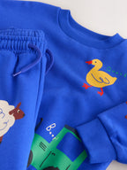 Dark Blue Crew Neck Joggers Set (3mths-7yrs)
