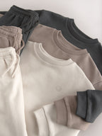 Neutral Sweat Top & Joggers Set 6 Piece (3mths-7yrs)
