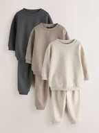 Neutral Sweat Top & Joggers Set 6 Piece (3mths-7yrs)