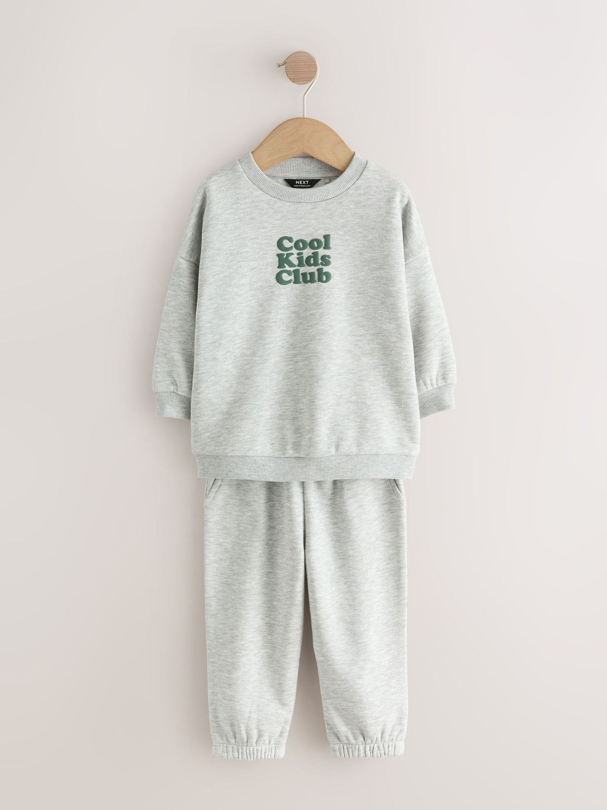 Grey Back Print Crew Neck Joggers Set 4 Piece (3mths-7yrs)