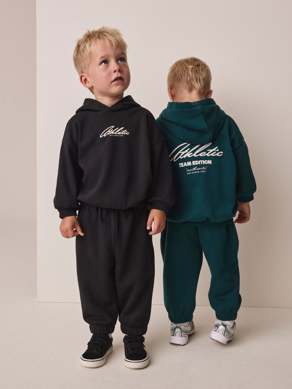 Green/Black Hoody Sweat Top and Jogger Set 4 Piece (3mths-7yrs)