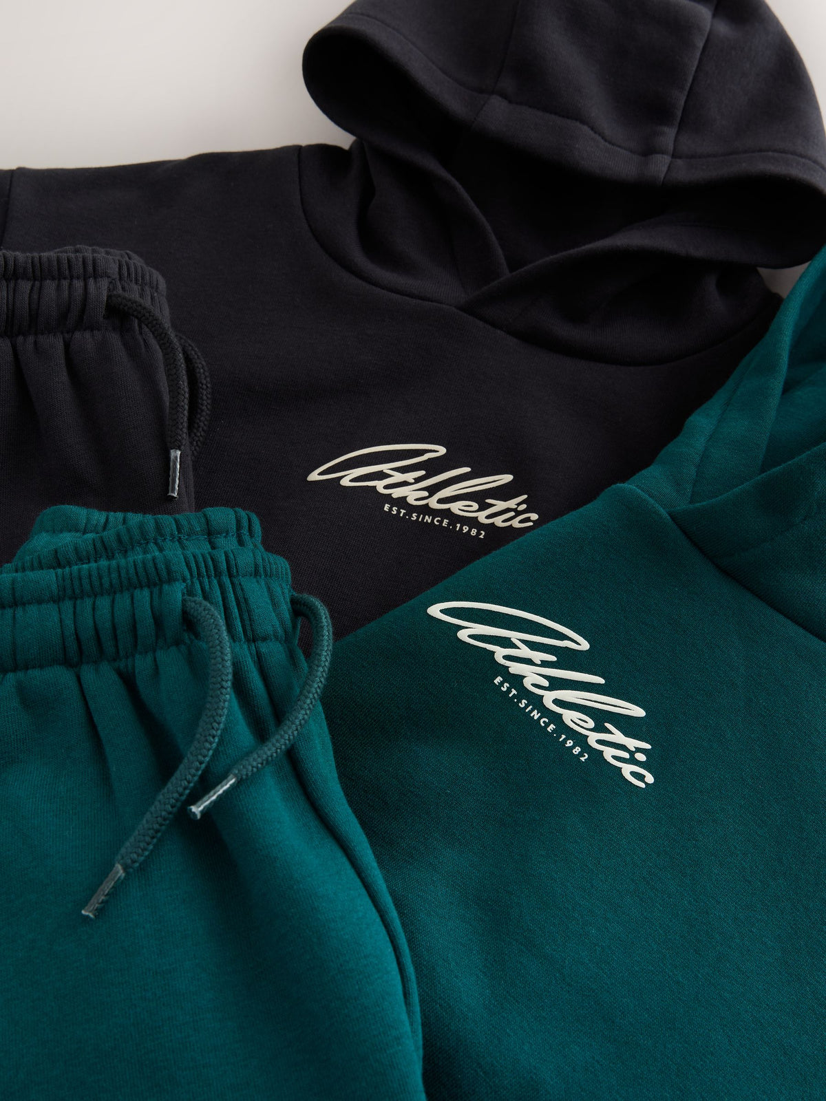 Green/Black Hoody Sweat Top and Jogger Set 4 Piece (3mths-7yrs)