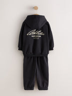 Green/Black Hoody Sweat Top and Jogger Set 4 Piece (3mths-7yrs)