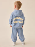 Blue Back Print Hoodie and Joggers Set (3mths-7yrs)