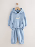 Blue Back Print Hoodie and Joggers Set (3mths-7yrs)