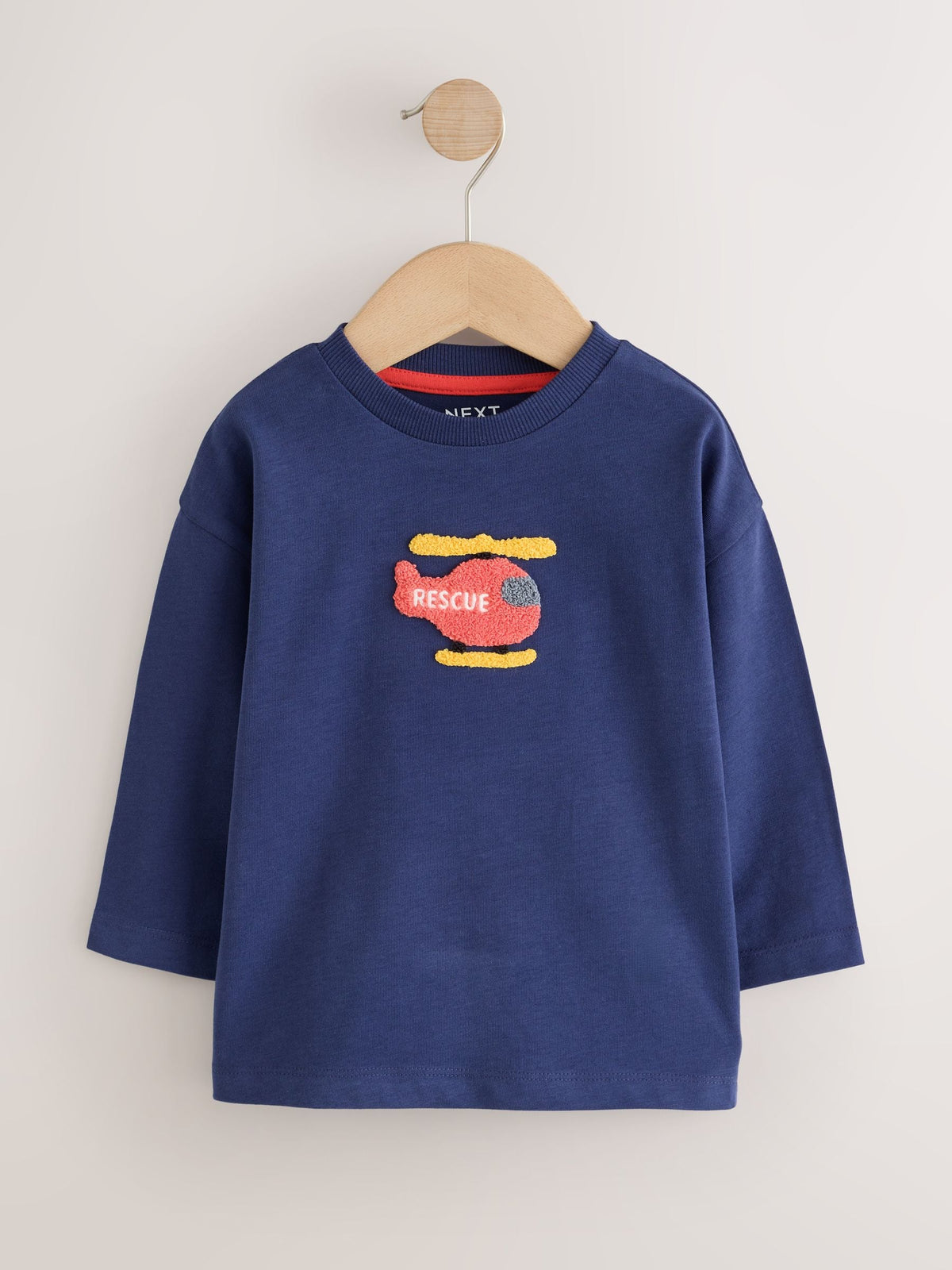 Multi Bright Transport Long Sleeve Applique T-Shirts 3 Pack (3mths-7yrs)