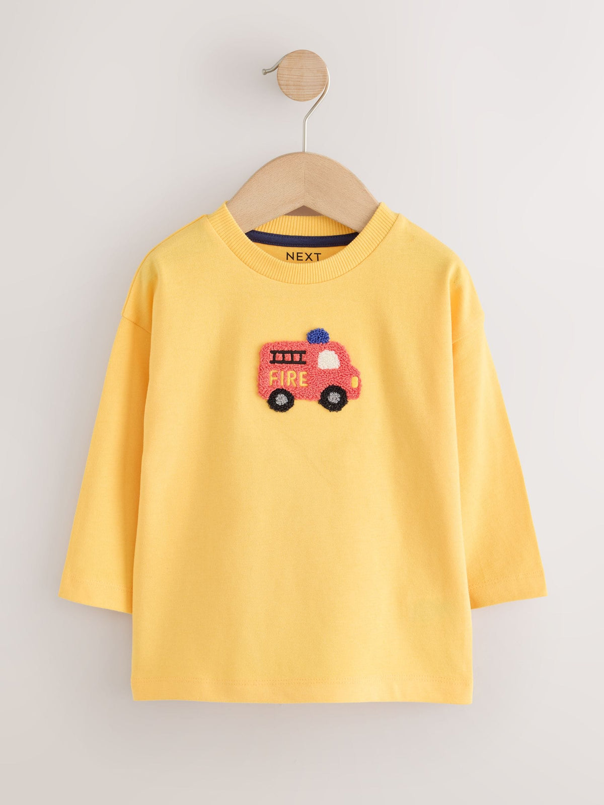 Multi Bright Transport Long Sleeve Applique T-Shirts 3 Pack (3mths-7yrs)