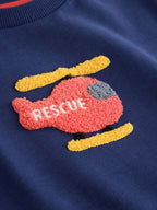 Multi Bright Transport Long Sleeve Applique T-Shirts 3 Pack (3mths-7yrs)