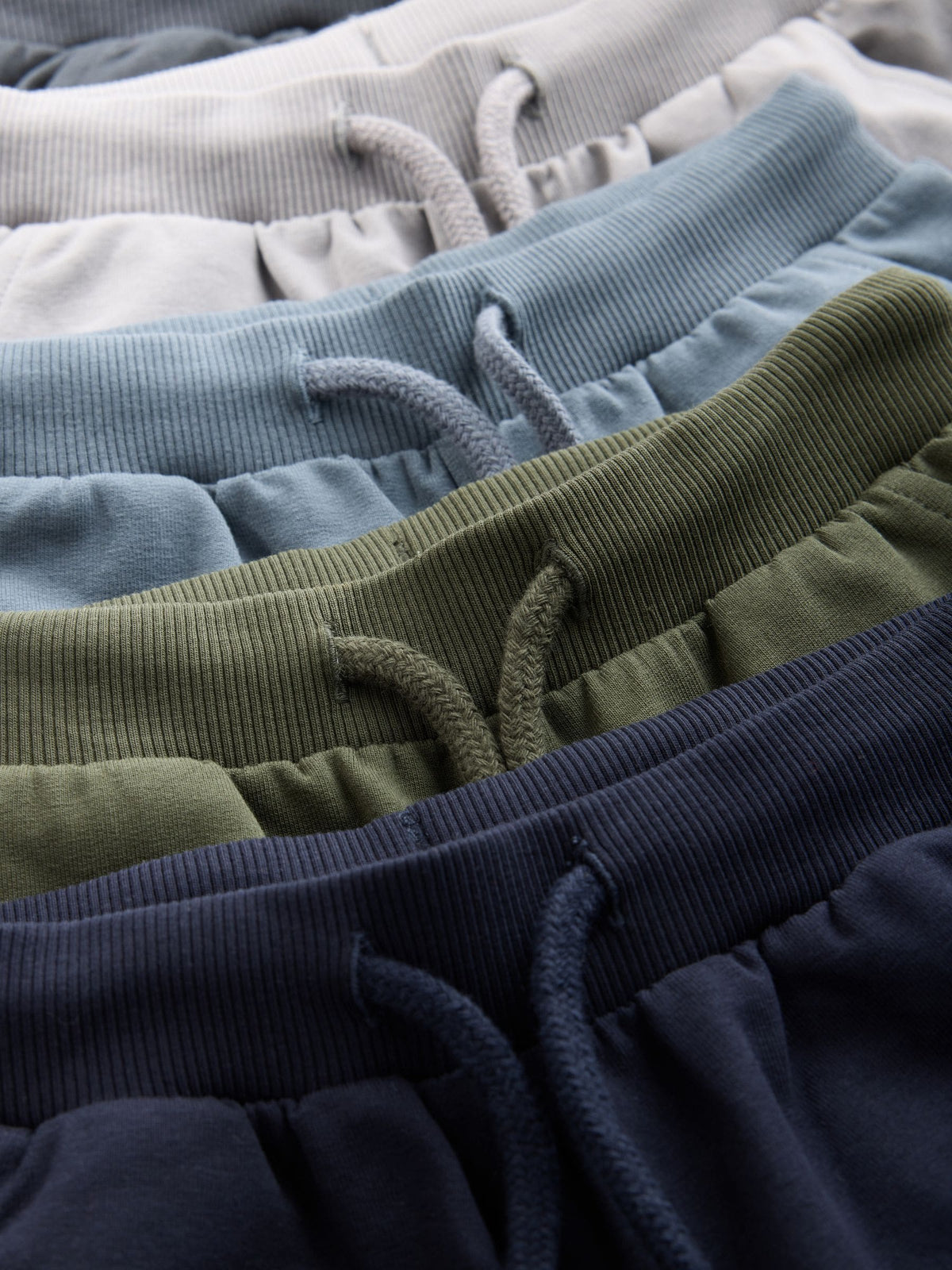 Grey/Black/Green Regular Fit Joggers 5 Pack (3mths-7yrs)