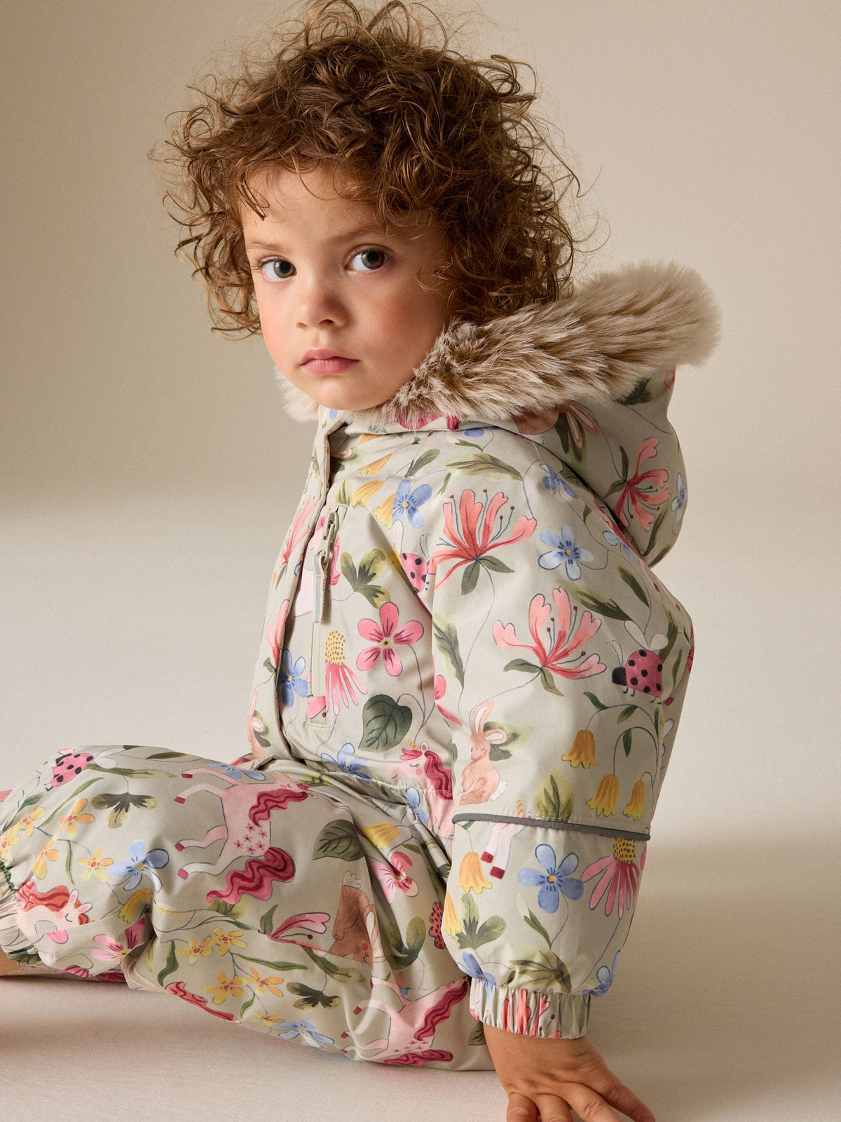 Sage Green Unicorn Waterproof Printed Snowsuit (3mths-7yrs)