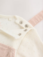 Ecru Bunny Baby Cord Dungarees And Long Sleeve Bodysuits 2 Piece Set (0mths-2yrs)