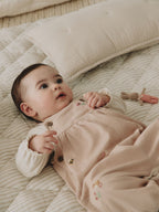 Ecru Bunny Baby Cord Dungarees And Long Sleeve Bodysuits 2 Piece Set (0mths-2yrs)