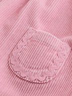 Pink Cord Baby Bodysuit And Pinafore Set 2 Piece (0mths-2yrs)