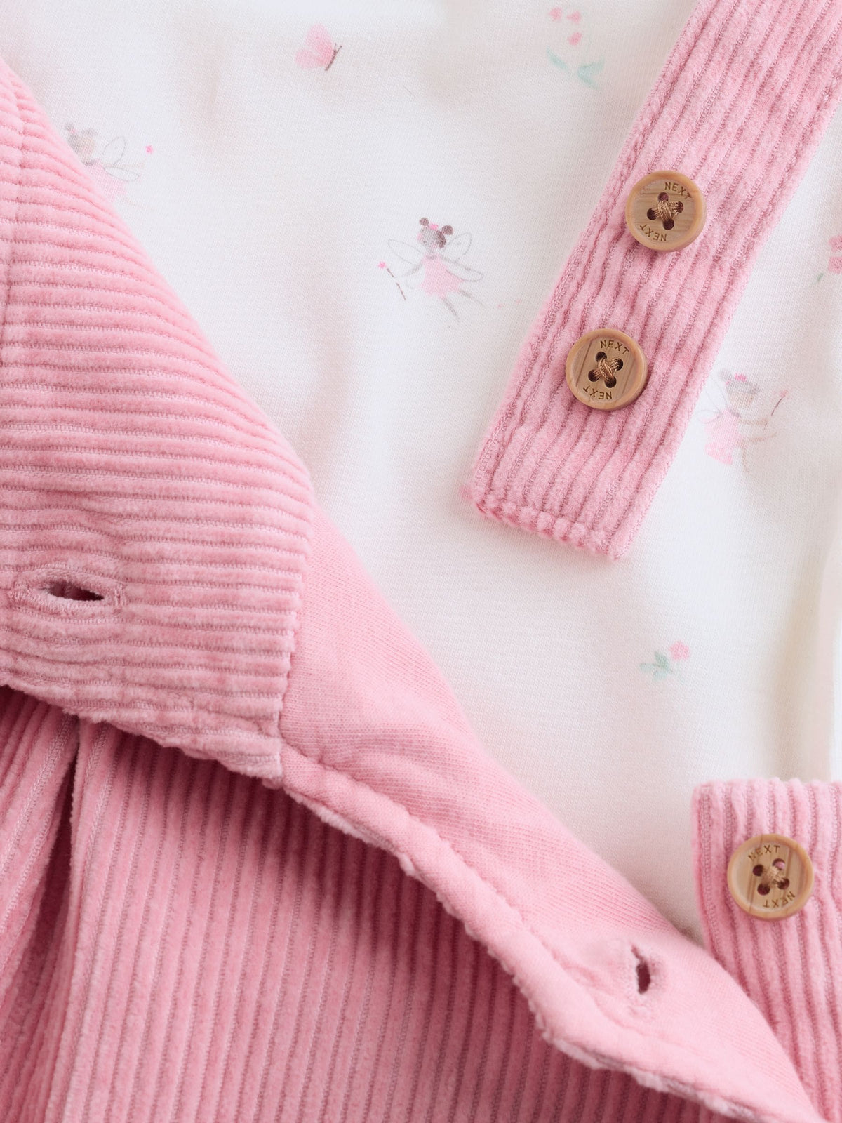 Pink Cord Baby Bodysuit And Pinafore Set 2 Piece (0mths-2yrs)