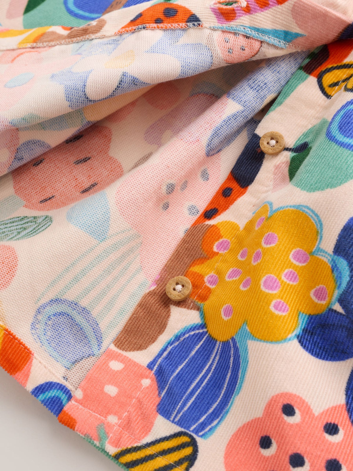 Multi Bright Print Cord Baby Dress And Tights 2 Piece Set (0mths-2yrs)