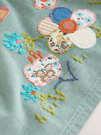 Teal Blue Baby Pinafore Bodysuit And Tights 3 Piece Set (0mths-2yrs)
