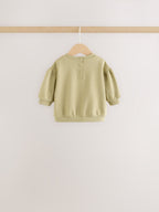 Green Floral Baby Sweat Top And Joggers 6 Pack (0mths-2yrs)