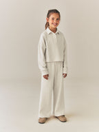 Oatmeal Rugby Wide Leg Set (3-16yrs)