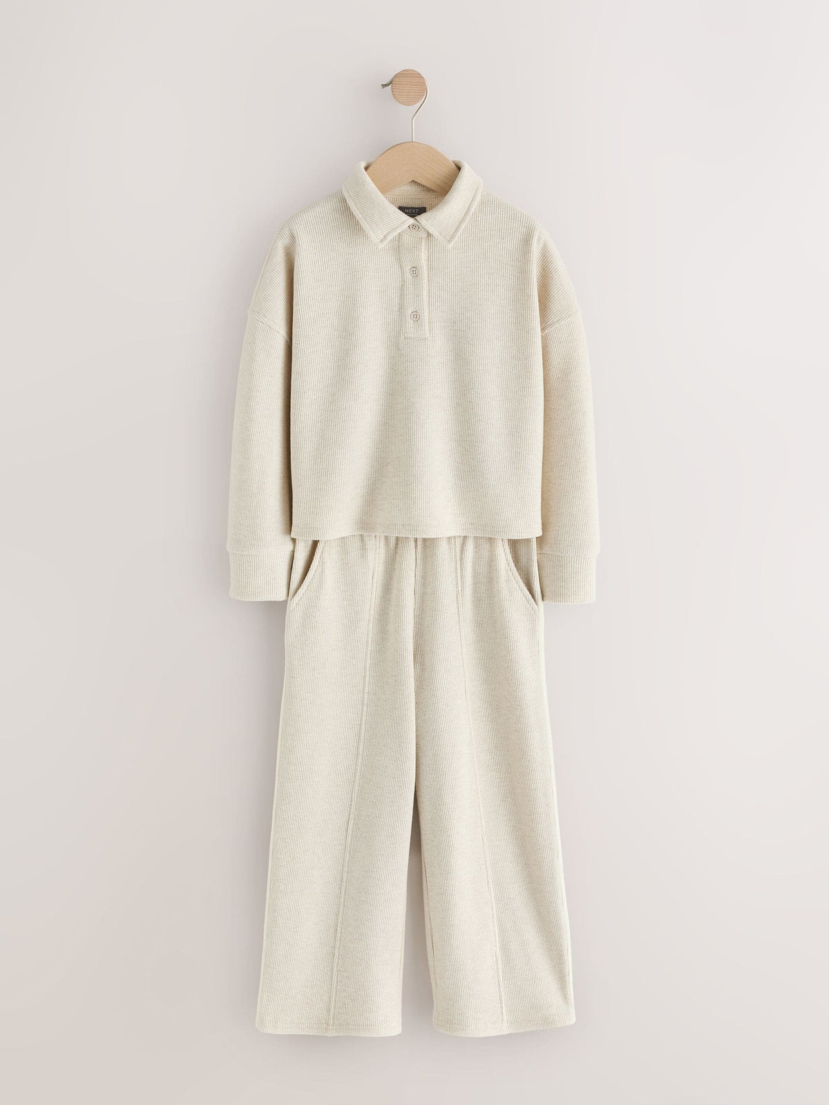 Oatmeal Rugby Wide Leg Set (3-16yrs)