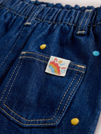 Embroidered Rainbow Spot Wide Leg Jeans (3mths-7yrs)