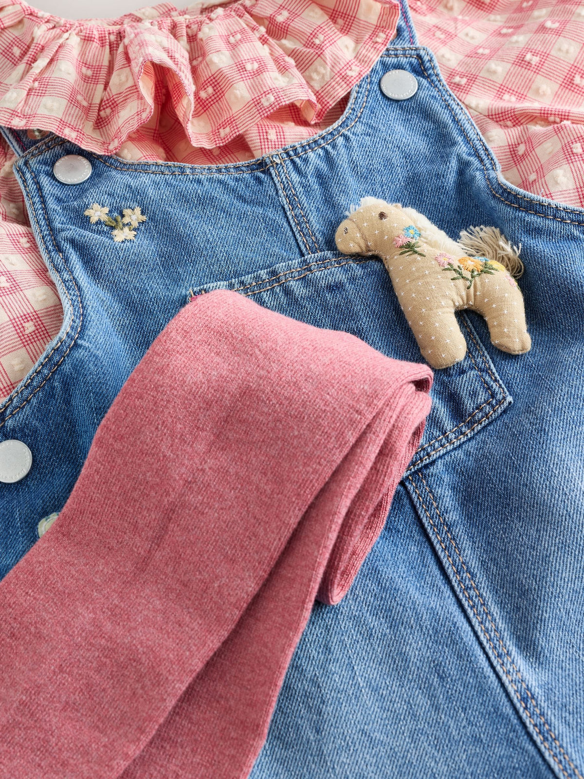 Denim Horse Dungarees Set (3mths-7yrs)