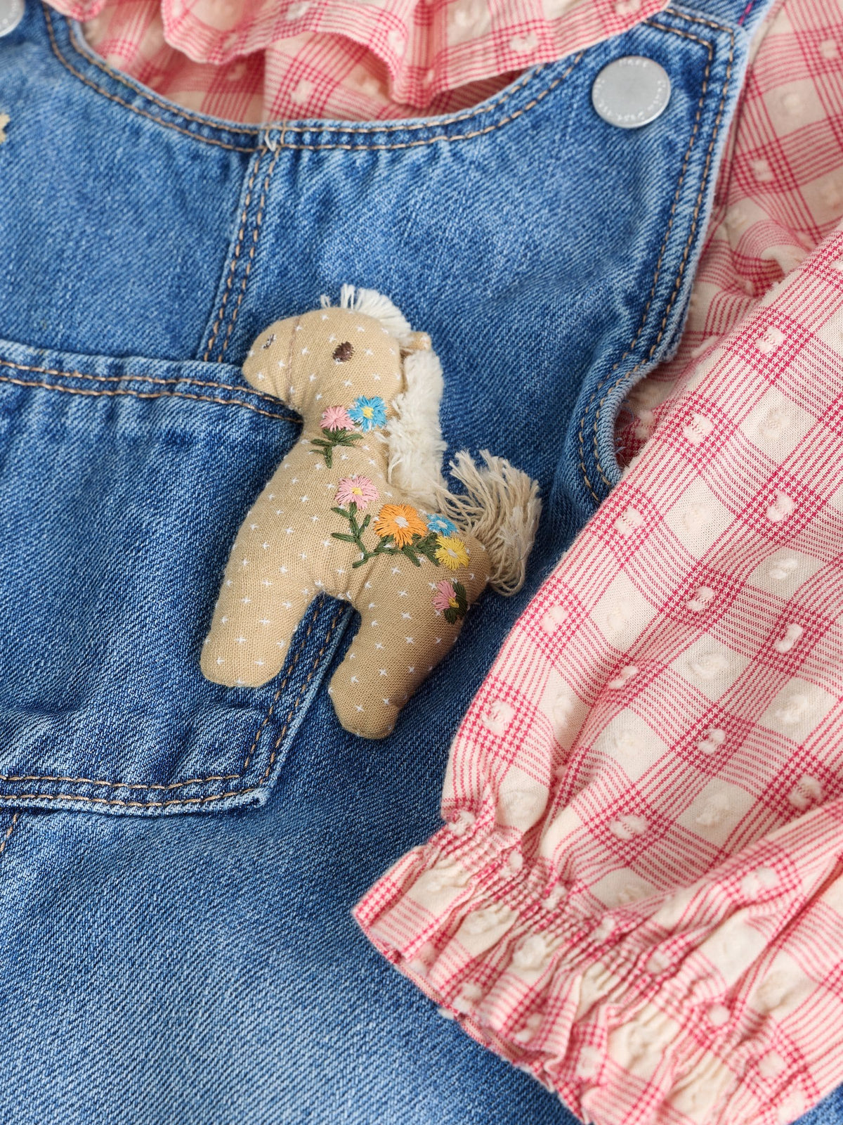 Denim Horse Dungarees Set (3mths-7yrs)
