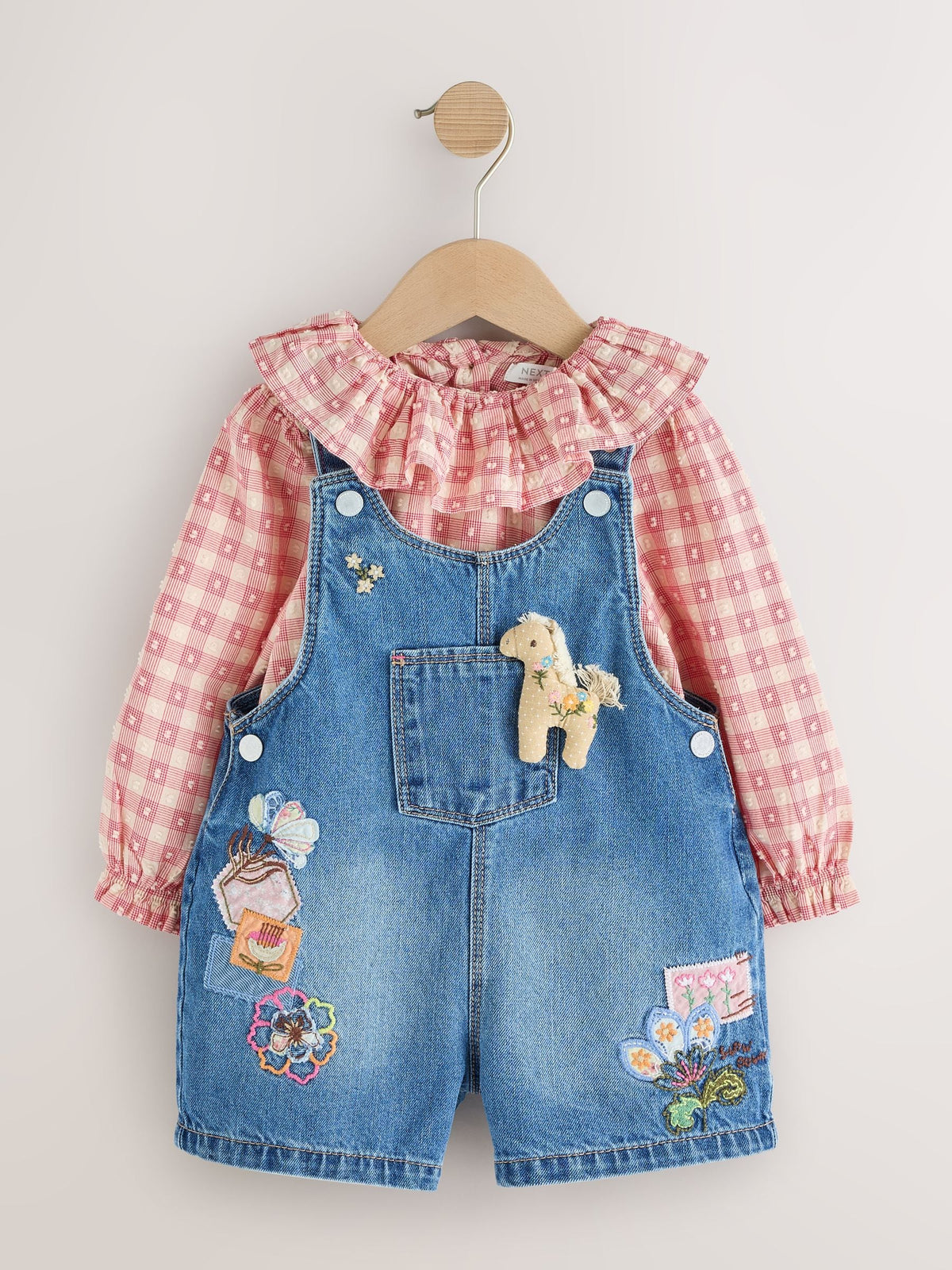 Denim Horse Dungarees Set (3mths-7yrs)