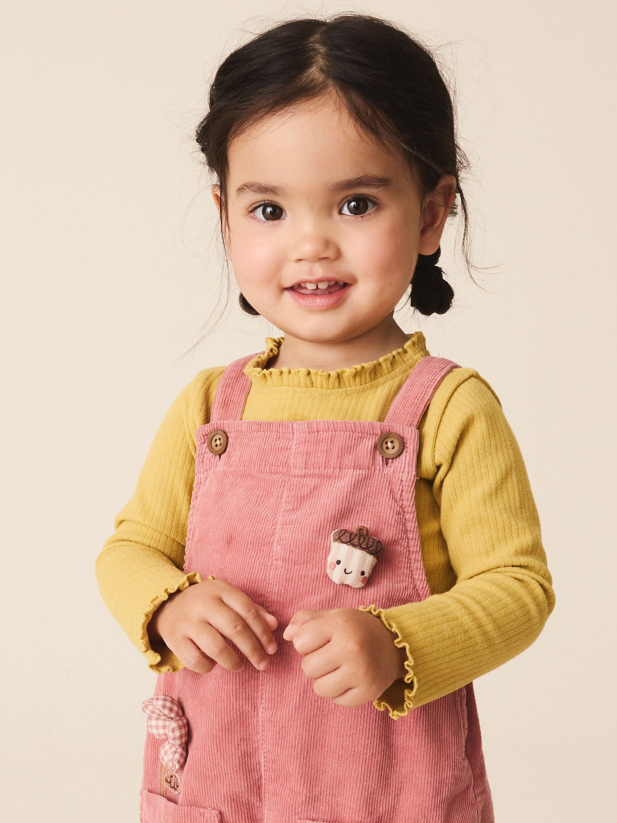 Pink Corduroy Dungaree & Tights Set (3mths-7yrs)