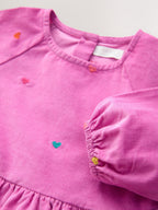 Magenta Pink Long Sleeve Cord Dress (3mths-8yrs)
