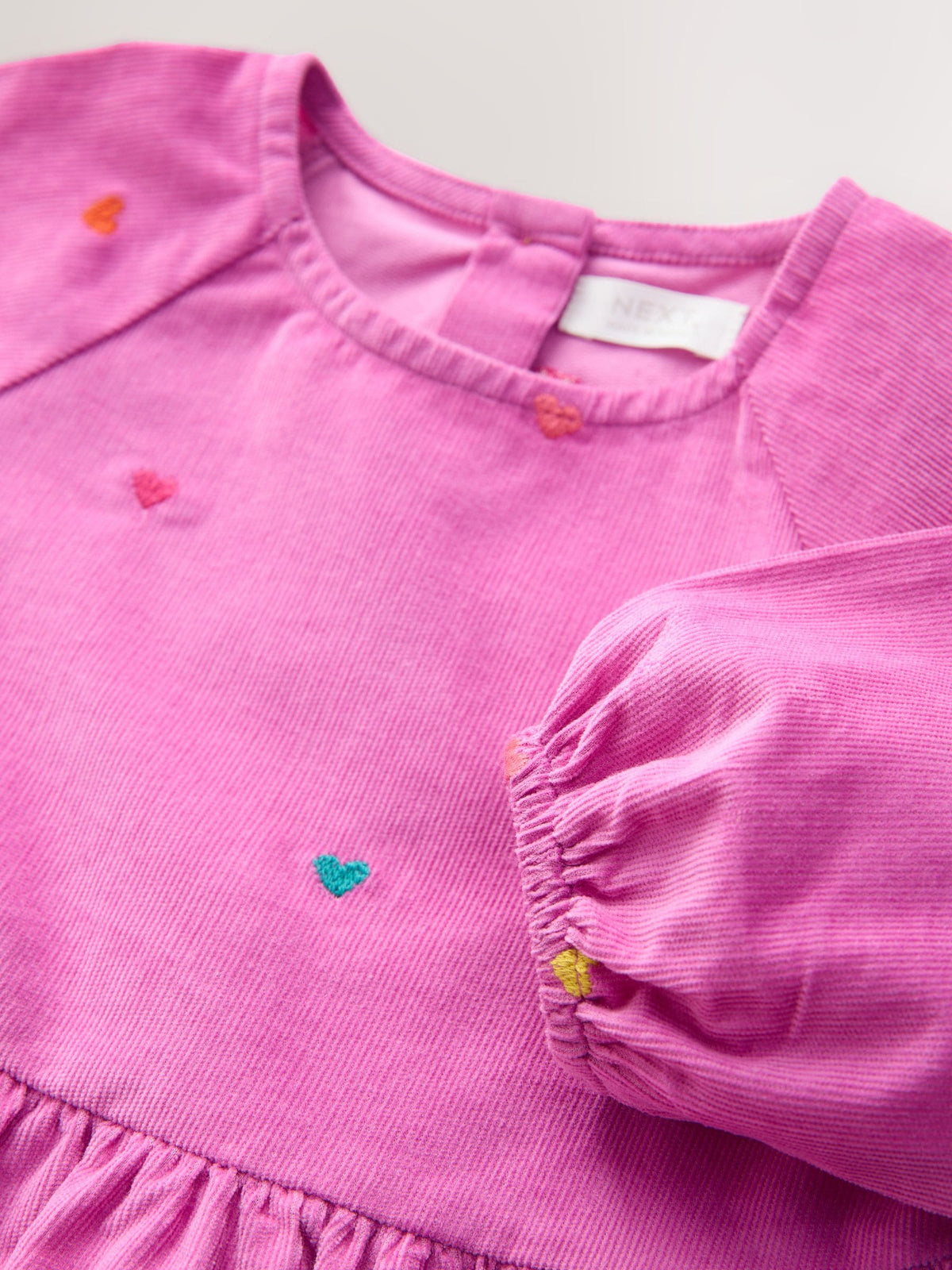 Magenta Pink Long Sleeve Cord Dress (3mths-8yrs)