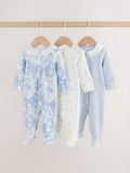 Blue Sleepsuits 3 Pack (0mths-2yrs)