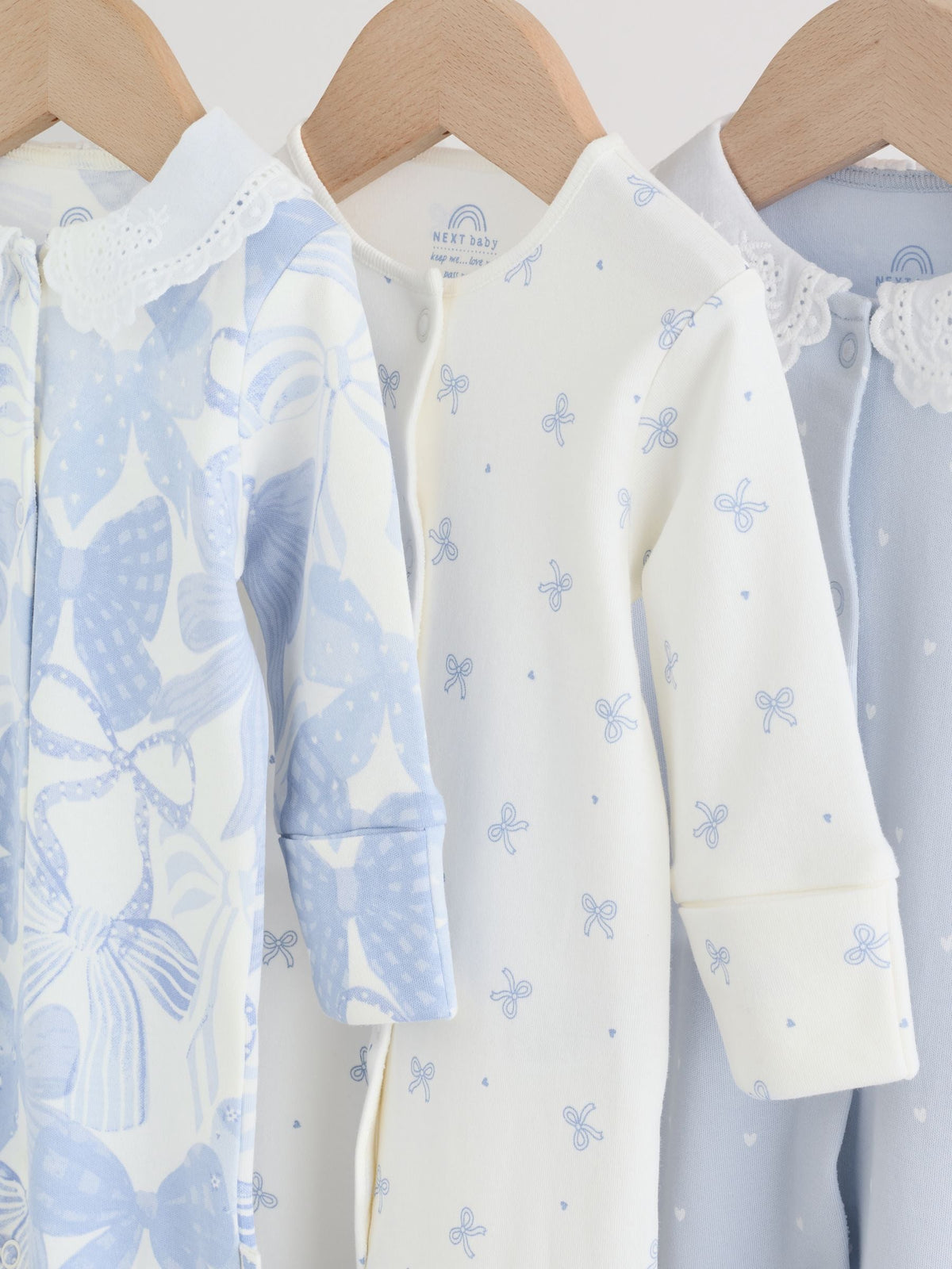 Blue Sleepsuits 3 Pack (0mths-2yrs)
