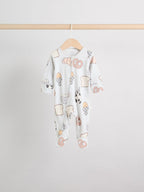 Neutral Brunch Two Way Zip Baby Sleepsuits 4 Pack (0mths-2yrs)