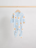 Neutral Brunch Two Way Zip Baby Sleepsuits 4 Pack (0mths-2yrs)